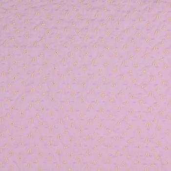 Dobby Voile mit Blumenstickerei, flieder